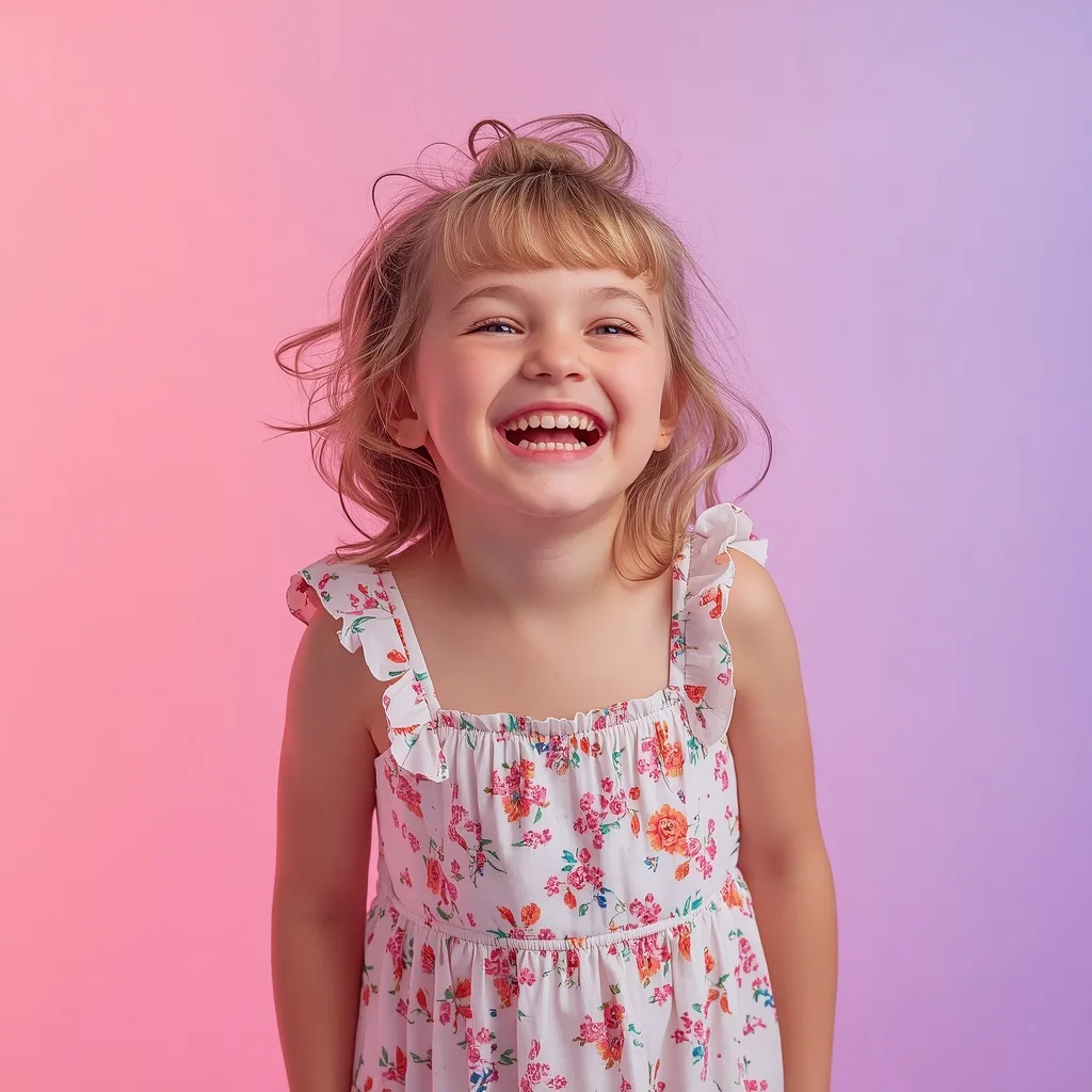 Cute Girl's Playful Pose in a Whimsical Western Outfit – Indian Girl Authentic Rural Village Life prompts – AI generated example