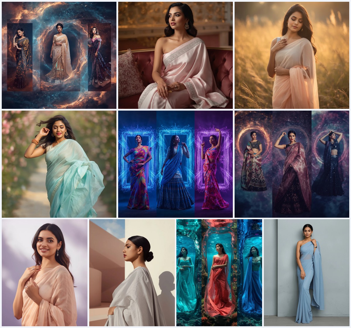 Top 10 Saree for Bridesmaids AI Prompts for Coordinated Wedding Ensembles