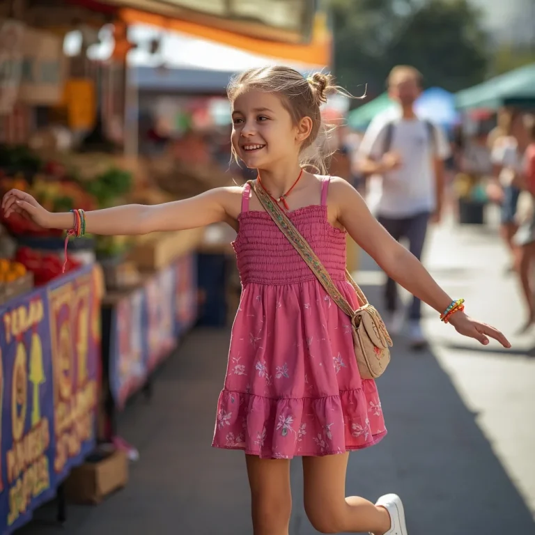 Youthful Summer Play: A Pink Floral Smock Dress | prompt trending girl